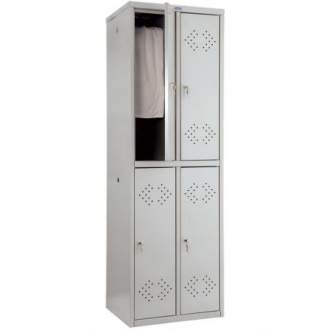 Шкаф для раздевалки металлический (локер) Промет ПРАКТИК LE-22 Предназначен для хранения одежды в производственных, спортивных и других помещениях, а также для организации камер хранения.