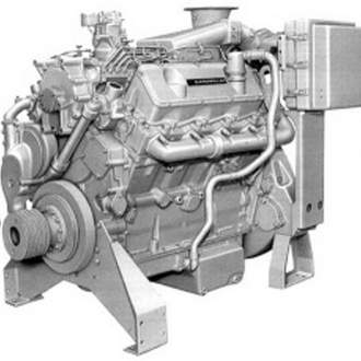 Дизельный двигатель Caterpillar 3408С (T) (США) Мощность двигателя 242-358 кВт при частоте вращения коленчатого вала 1800-2100 об/мин.