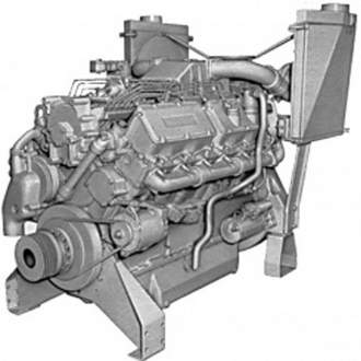 Дизельный двигатель Caterpillar 3412С (T) (США) Мощность двигателя 354-552 кВт при частоте вращения коленчатого вала 1800-2100 об/мин.