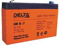 Аккумуляторная батарея Delta HR6-7 6 В, 7 Ач, технология AGM.
