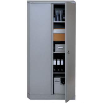 Офисный металлический шкаф с распашными дверьми без полок BISLEY BISLEY A782D00 Предназначен для максимальной вместимости документов и рационального использования пространства в офисных помещениях.