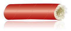 TUSIL GLASS термоизоляционное покрытие рукава Кожух в виде вязаного чулка из стекловолокна с внешней силиконовой оболочкой красно-кирпичного цвета. Вязаное (трикотажное) изготовление придаёт кожуху отличную гибкость и эластичность, что упрощает операции по облицовке тех изделий, которые требуют защиты. 