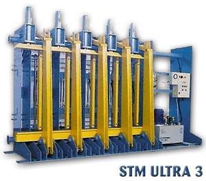 Гидравлические ваймы PAOLETTI STM ULTRA 3-42 (Италия) STM это набор вайм вертикальной комплектации состоящей из крепкой структуры прочной стали с лазером и с новейшей гидравлической системой высокой производительности, которая гарантирует большую мощность напора (8-16 Кг\см2)