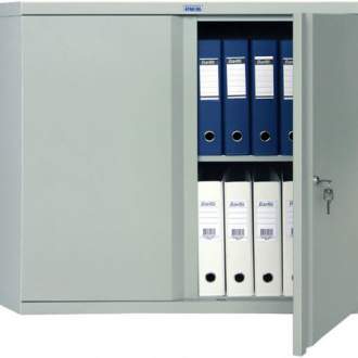 Офисный металлический шкаф с распашными дверьми Промет ПРАКТИК М 08 Предназначен для хранения больших объемов документации, служебной и деловой информации.