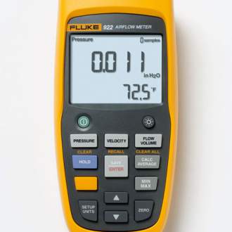 Измеритель расхода воздуха FLUKE 922 (США) Этот мощный прибор позволяет измерить дифференциальное и статическое давление, скорость и расход воздушного потока