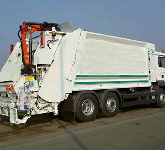 Мусоровоз с манипуляторами (Farid) T1SM-23 UG Большегрузный мусоровоз с задней загрузкой предназначен для механизированного и ручного сбора твердых бытовых отходов и транспортирования их к местам утилизации.