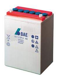 Аккумуляторные батареи BAE серия OPzV block OPzV - блок-батареи фирмы BАЕ относятся к герметизированным необслуживаемым свинцово - кислотным батареям длительного срока службы с панцирными положительными пластинами и гелевым электролитом. Используются как резервные источники электроэнергии в составе систем бесперебойного электроснабжения, в течение от 1 до 10 ч. Обладают высокой устойчивостью к низким температурам. Область применения: ГРЭС (АЭС), ТЭЦ, электроподстанции, нефтегазовый комплекс, металлургические и химические комбинаты, системы связи и теллекоммуникации.