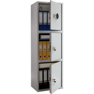 Бухгалтерский металлический шкаф Промет ПРАКТИК SL-150/3T EL Предназначен для хранения документов в офисе.