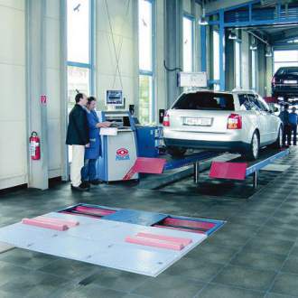 Линии технического контроля для легковых автомобилей Maha Profi-Eurosystem (Германия) Позволяют диагностировать автотранспорт с шипованными колесами. 