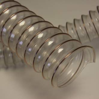 Полиуретановый шланг с омедненной спиралью толщина стенки от 0,4мм до 0,8 мм WIRE TPU-R Шланг из термопластичного полиуретана, армированный стальной омедненной спиралью.