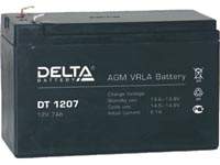Аккумуляторная батарея Delta DT 1207 12 В, 7 Ач, технология AGM.