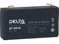 Аккумуляторная батарея Delta DT 6012 6 В, 1.2 Ач, технология AGM.